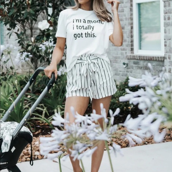 SOLD OUT❗️Striped Self Tie Waist Shorts - Picture 8 of 8